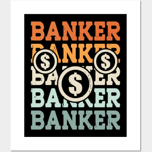 Funny Loan Officer Retro Vintage I'm a Banker Posters and Art